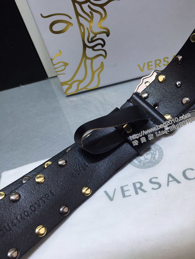 VERSVE男士皮帶 範思哲高端時尚皮帶 範思哲Versace美杜莎頭像裝飾  jjp1291